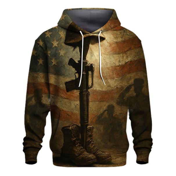 Battlefield Cross Within The Flag heavyweight hoodies