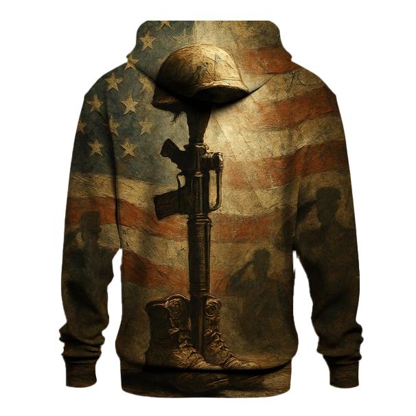 Battlefield Cross Within The Flag heavyweight hoodies