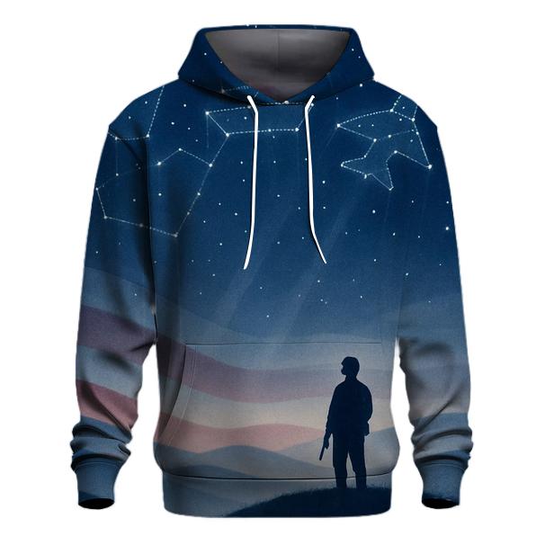 Dog Tag Constellations In Flag Night premium hoodies