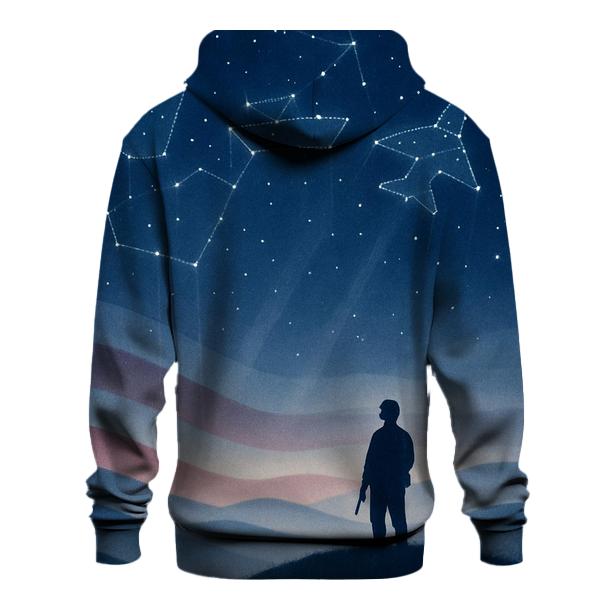 Dog Tag Constellations In Flag Night premium hoodies