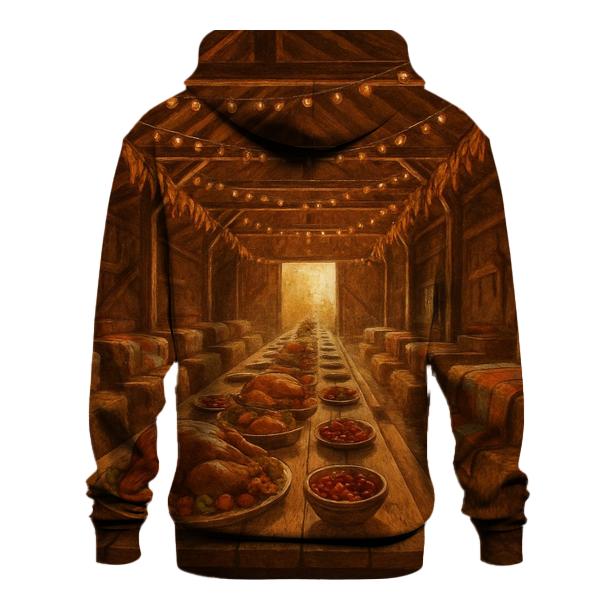 Thanksgiving Barn Loft Gathering printed hoodies