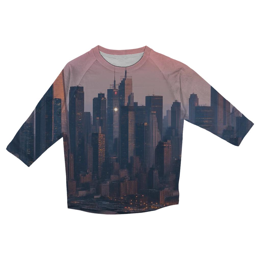 Hudson River Aerial Dawn Over Midtown stylish quarter sleeve tops
