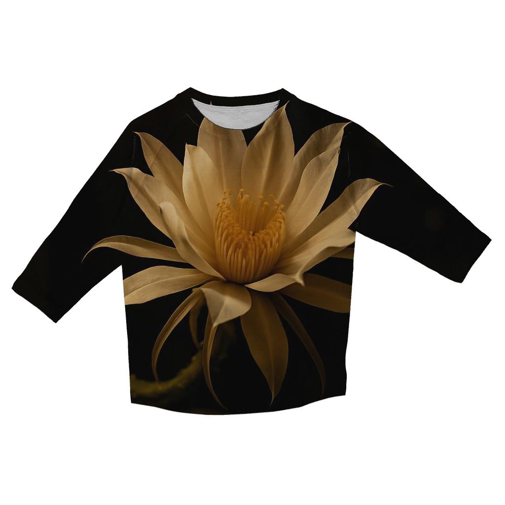Night Blooming Cereus On Balcony Rail designer 3/4 sleeve blouses