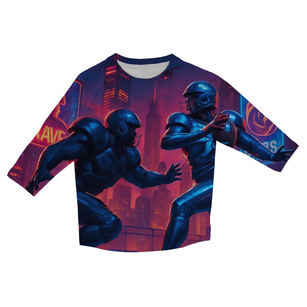 Skyline Blitz Braves And Cubs City Night Game designer 3/4 sleeve blouses