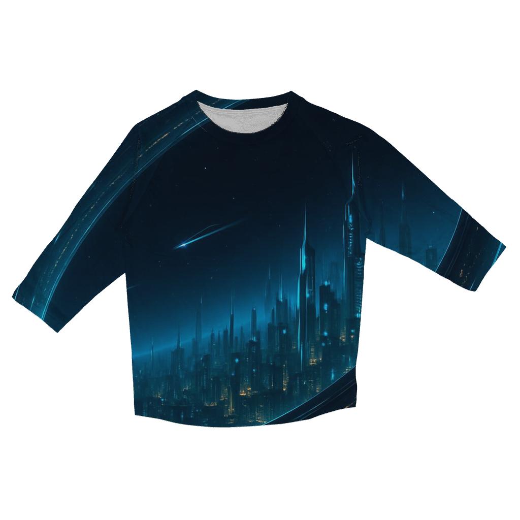 Chrono Orbit Cityscape fashion 3/4 sleeve shirts