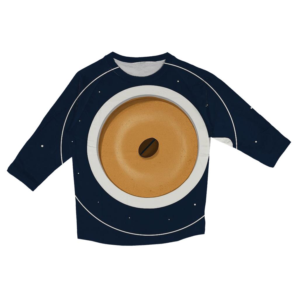 Midnight Espresso Orbit trendy 3/4 sleeve tops