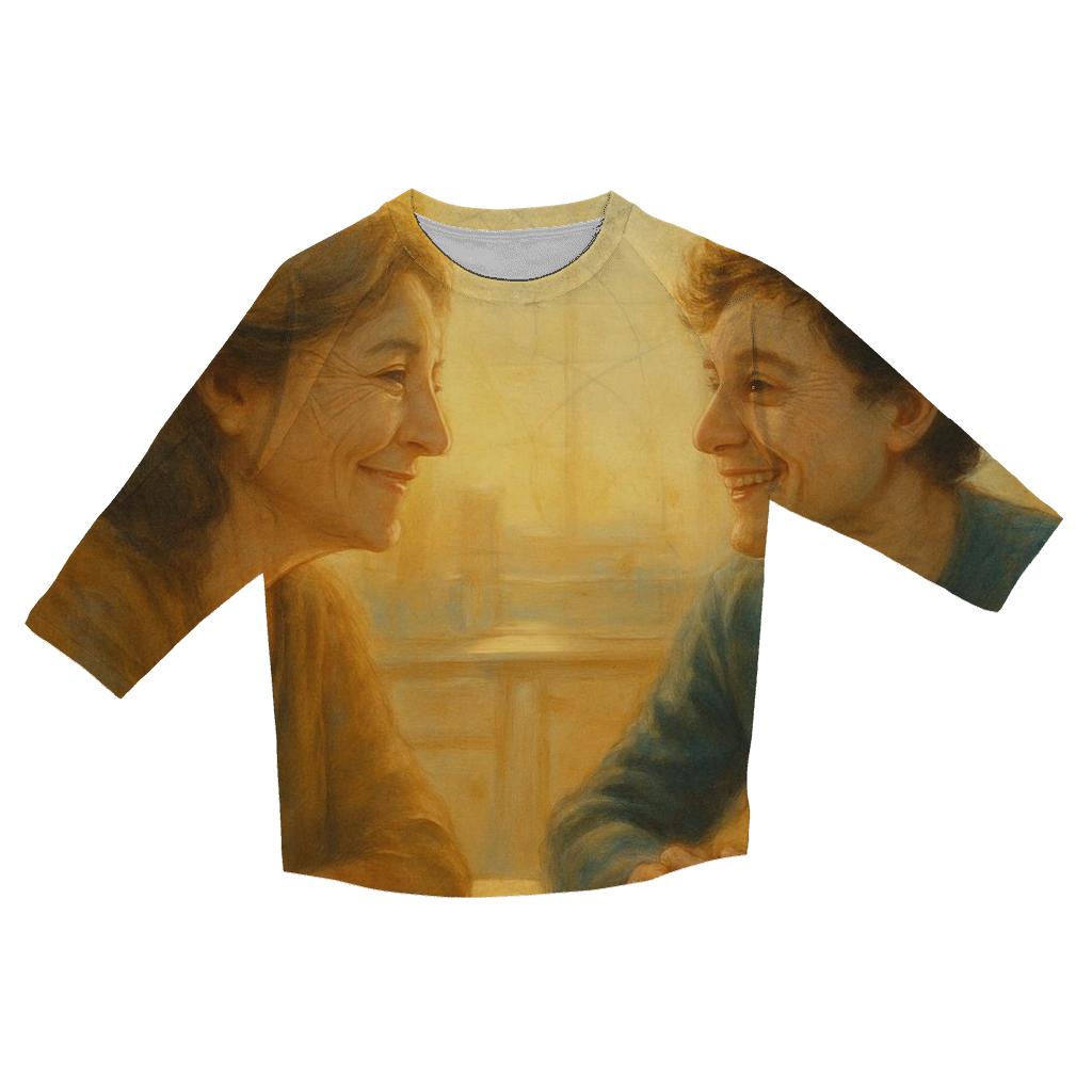 The Map Written In Her Smile custom 3/4 sleeve shirts