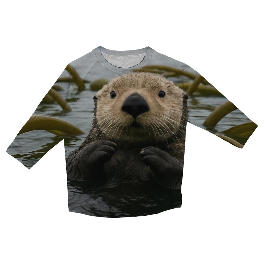 Kelp Forest Patrol Sea Otter stylish quarter sleeve tops