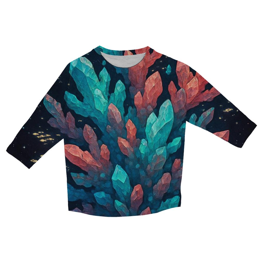 Cosmic Coral Reef casual three quarter sleeve shirts