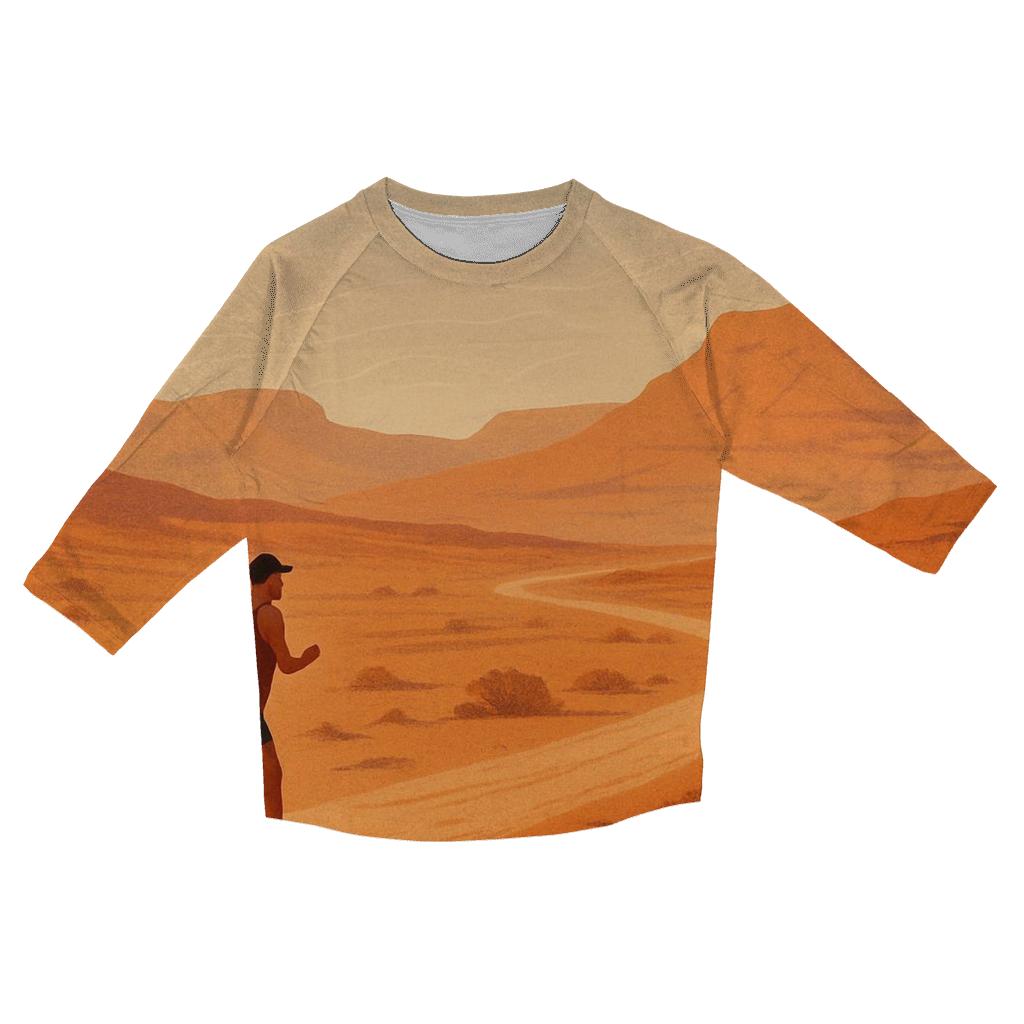 Desert Marathon Endurance Trail printed three quarter sleeve shirts