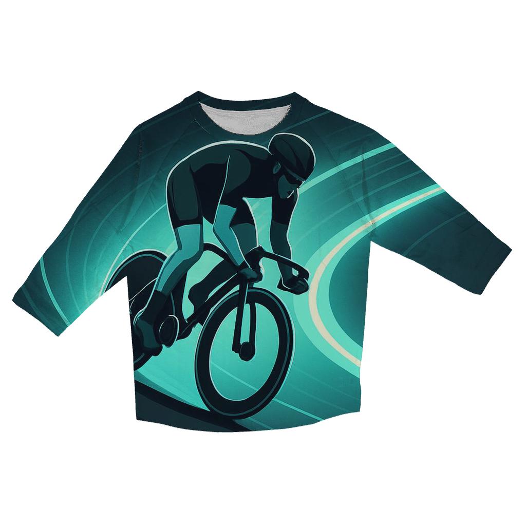 Futuristic Cycling Velodrome Halo stylish quarter sleeve tops