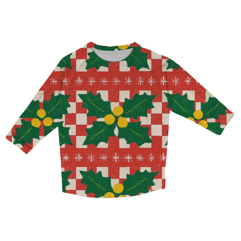 Holly Blizzard Checker Bands cotton quarter sleeve shirts
