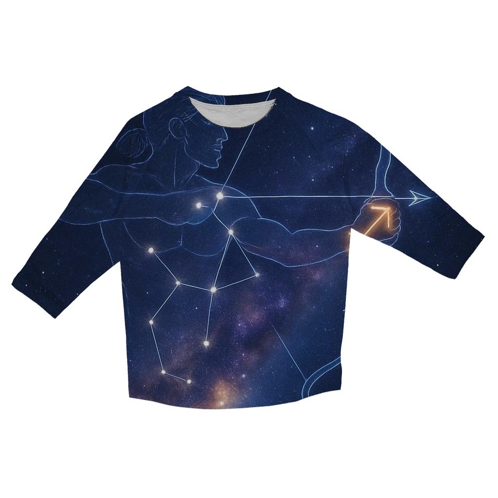 Sagittarius Galactic Archer Trail casual three quarter sleeve shirts