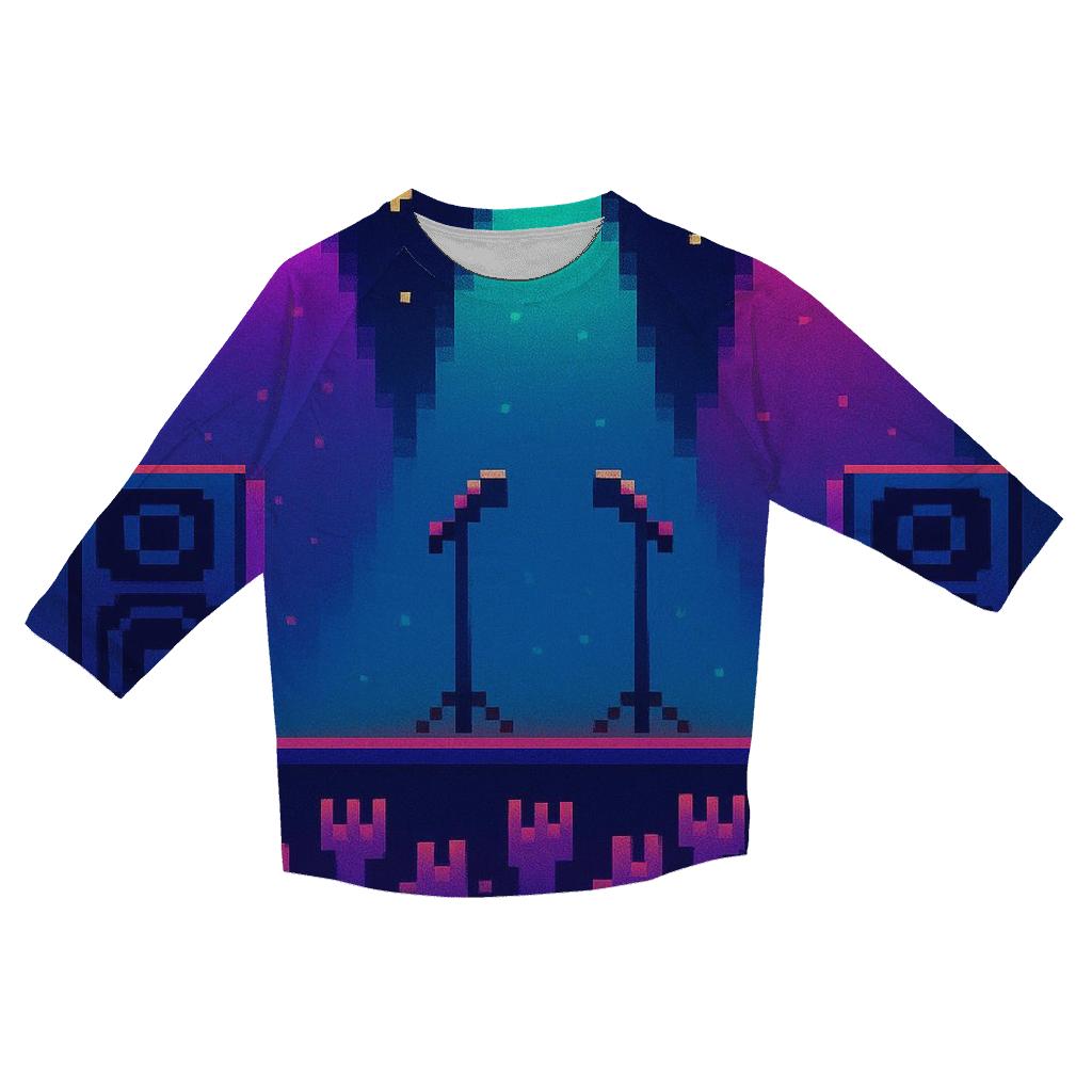 Pixel Stage Riot cotton quarter sleeve shirts