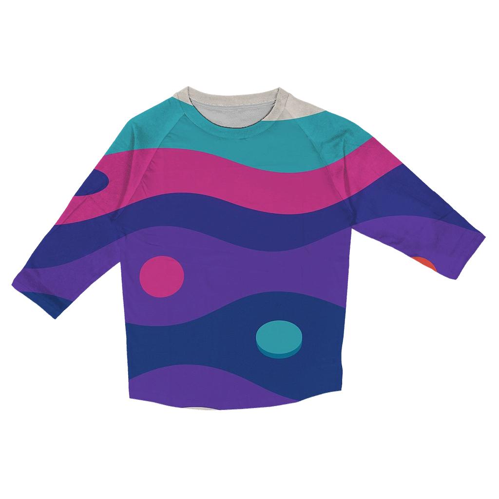 Vapor Arcade Waves cotton quarter sleeve shirts