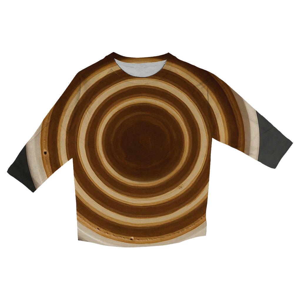 Cream Ripple Topview custom 3/4 sleeve shirts
