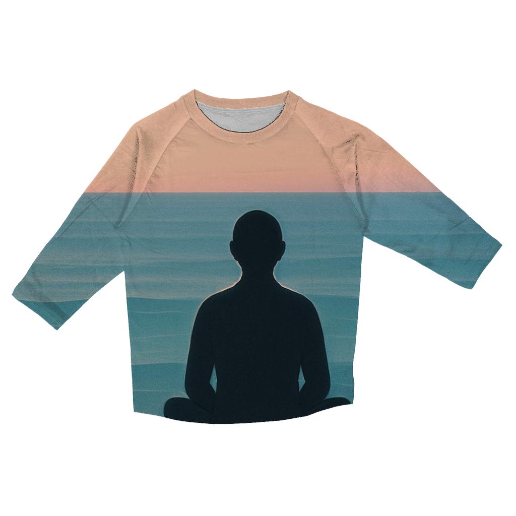 Silent Ocean Contemplation cotton quarter sleeve shirts