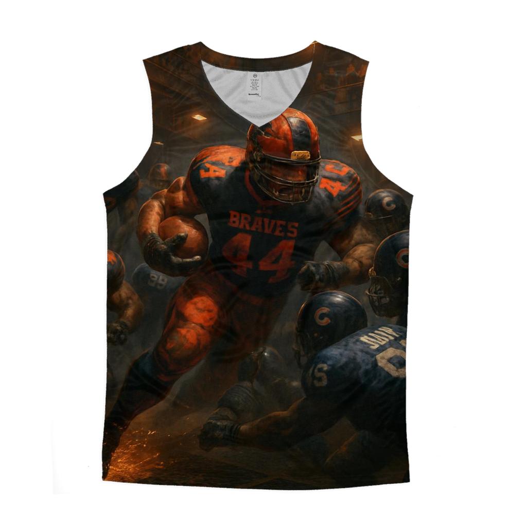Industrial Iron Grudge Match Braves Versus Cubs graphic print tank tops