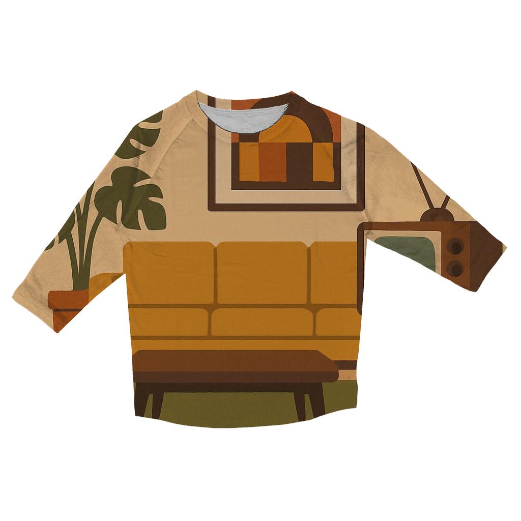 Retro Living Room Chill trendy 3/4 sleeve tops