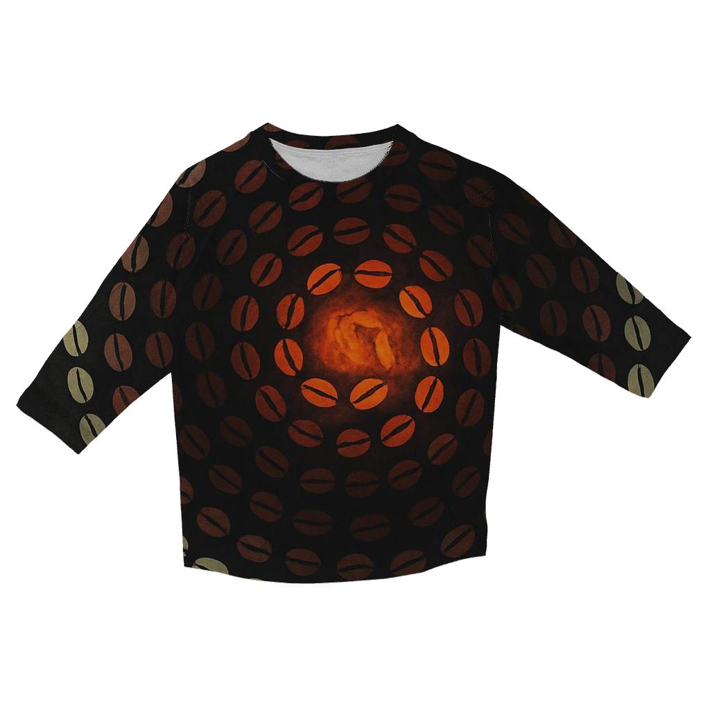 Roasting Ember Spiral casual three quarter sleeve shirts