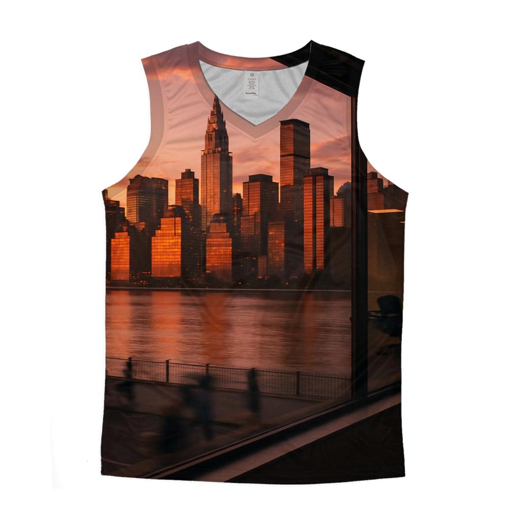 Sunset Reflections In Long Island City Windows stylish racerback tanks