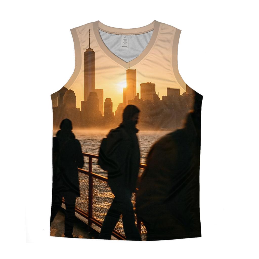 Financial District Sunrise From Staten Island Ferry designer workout tanks