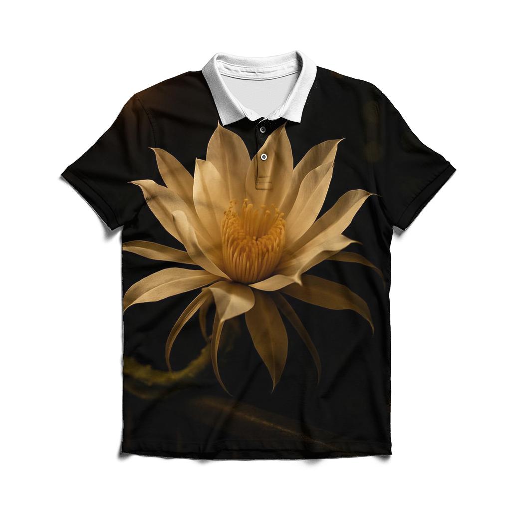 Night Blooming Cereus On Balcony Rail personalized polo shirts