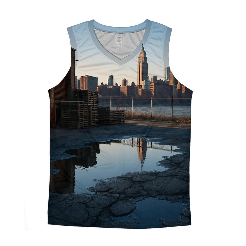 Brooklyn Industrial Waterfront And Midtown Silhouette sports performance tank tops