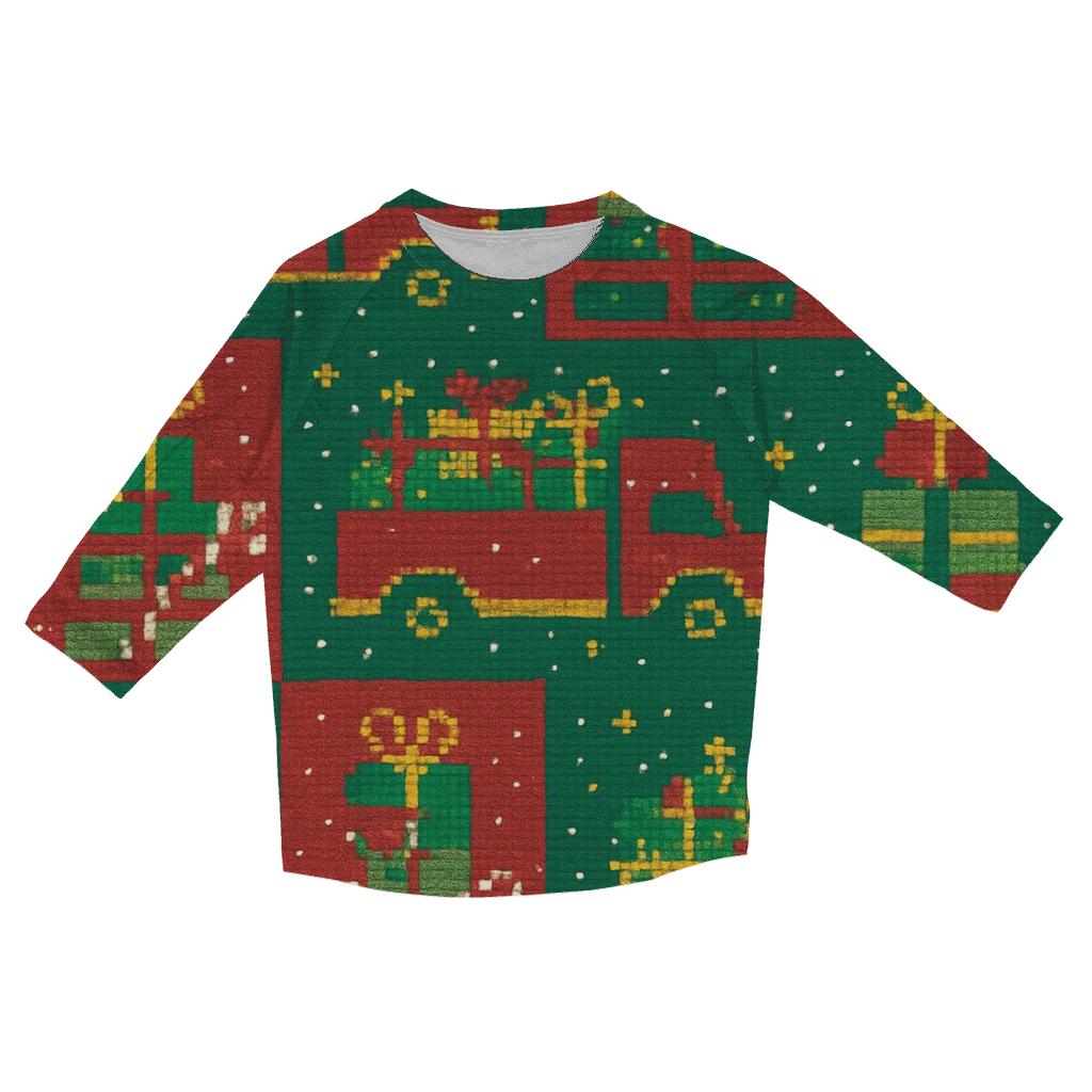 North Pole Traffic Jam Panels stylish quarter sleeve tops