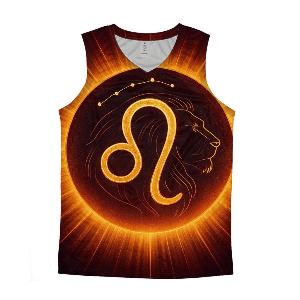Solar Crown Leo Zodiac Crest casual summer tank tops