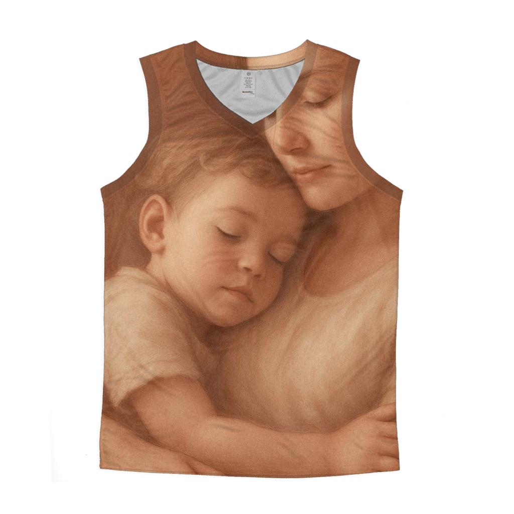 Her Heartbeat Beneath My Ear sports performance tank tops