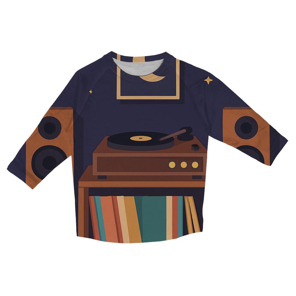 Starlight Record Lounge casual three quarter sleeve shirts