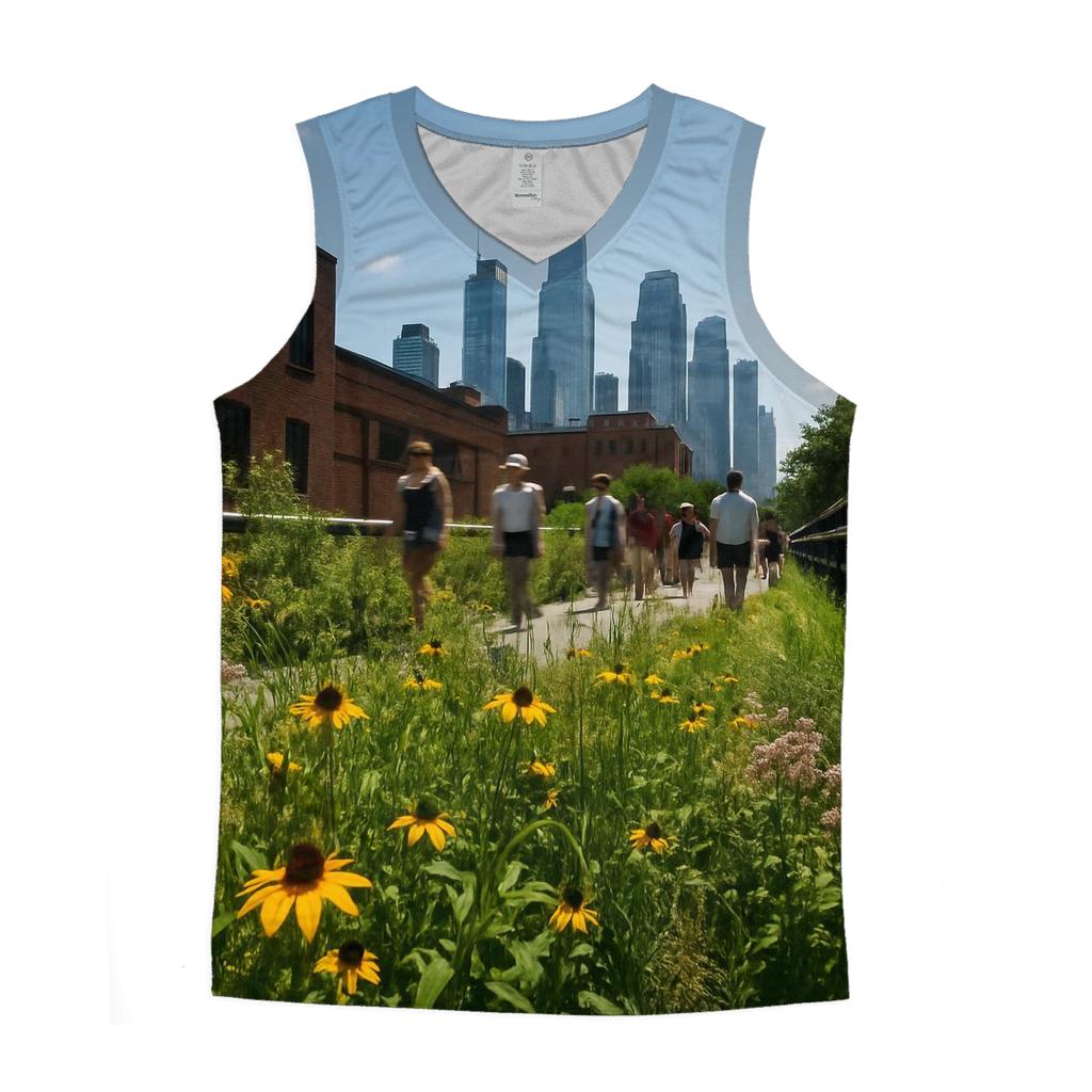 Noon Heat Haze Over Midtown From The High Line stylish racerback tanks