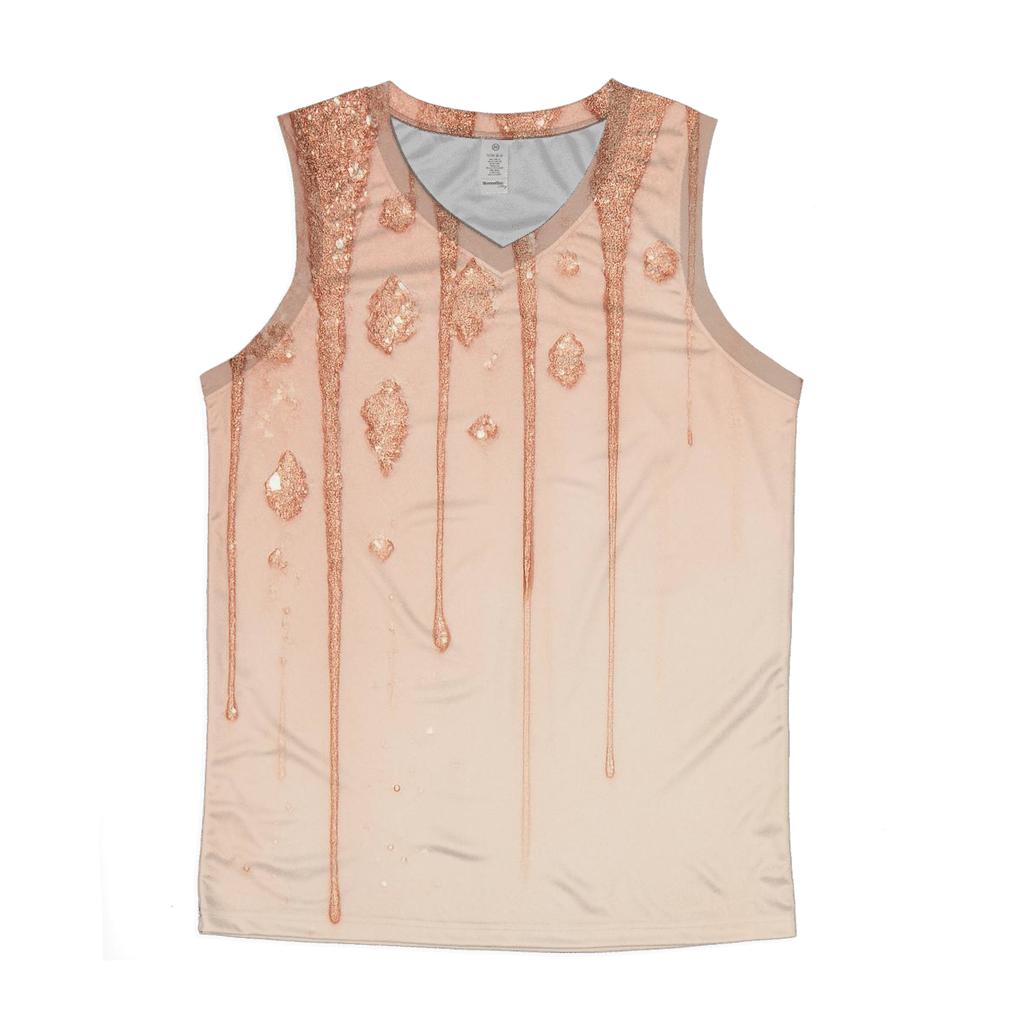 Blush Crystal Waterfall personalized athletic tanks