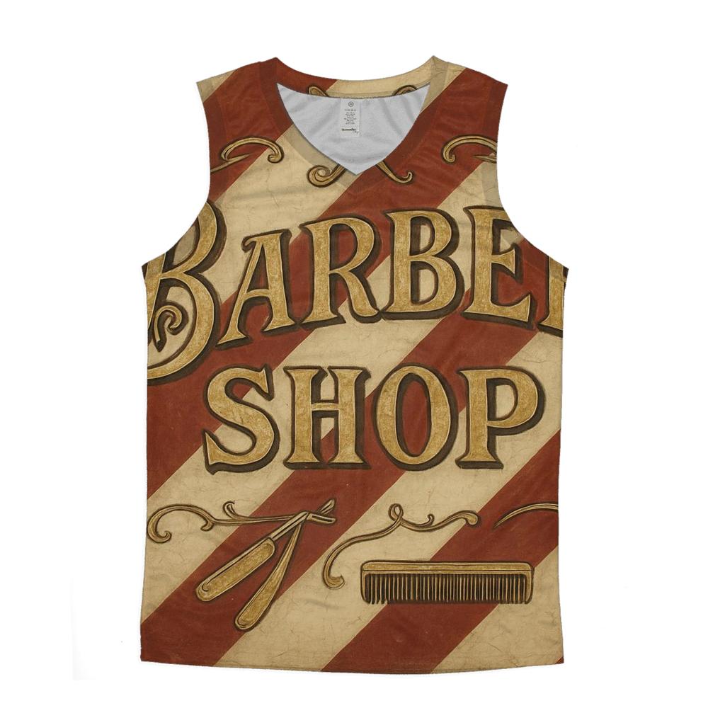 Old Time Barber Shop Signboard Design designer workout tanks