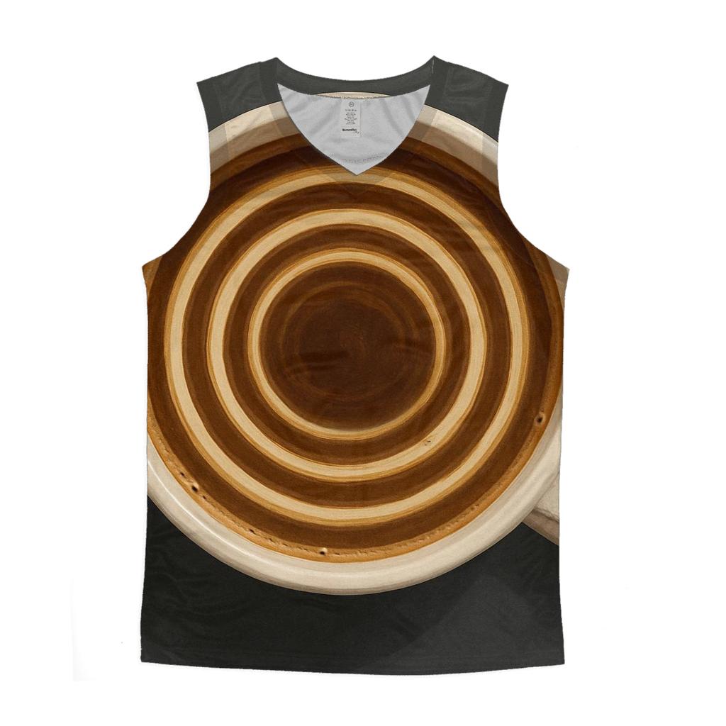 Cream Ripple Topview graphic print tank tops