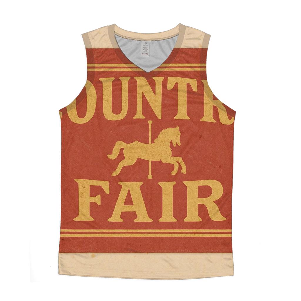Rustic Country Fair Ticket Art graphic print tank tops