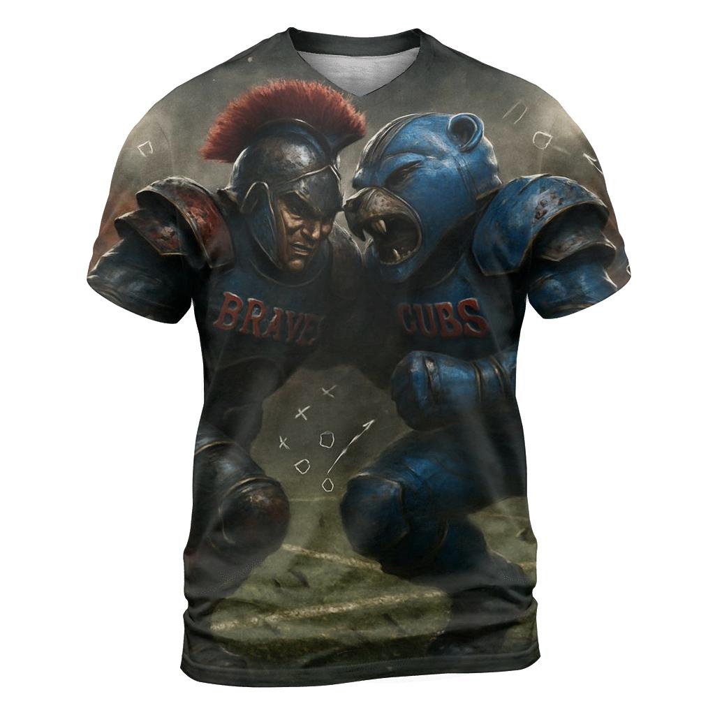 Battle Under The Floodlights Braves Against Cubs creative print fashion shirts