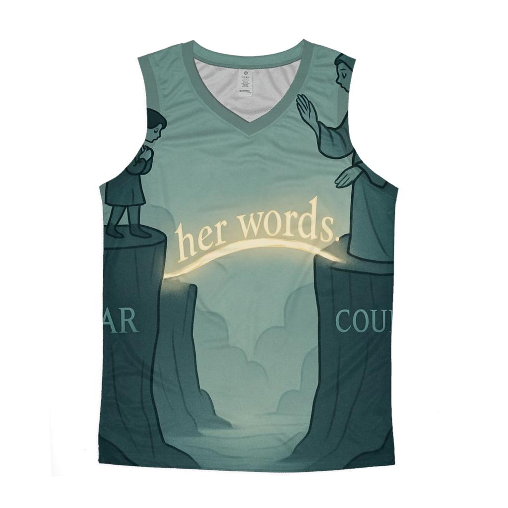 Her Voice The Bridge Between My Fears And Courage designer workout tanks