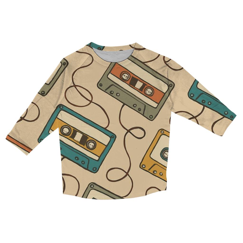Cassette Mixtape Memories custom 3/4 sleeve shirts