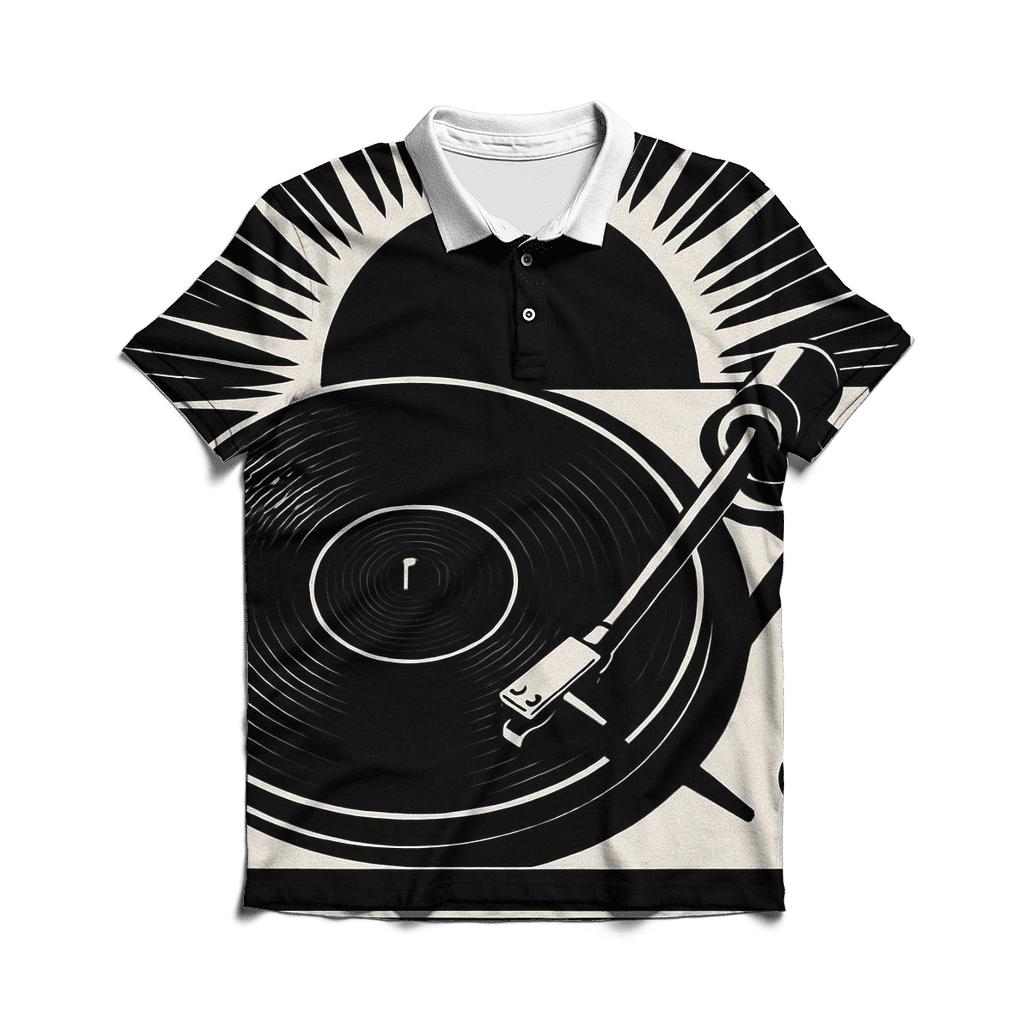 Monochrome Turntable Eclipse branded logo polo shirts