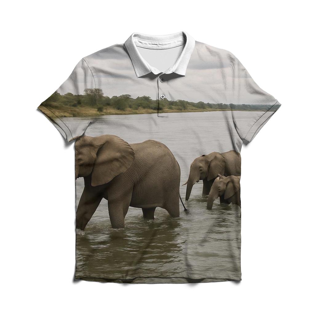 River Crossing Elephant Line premium cotton polo shirts