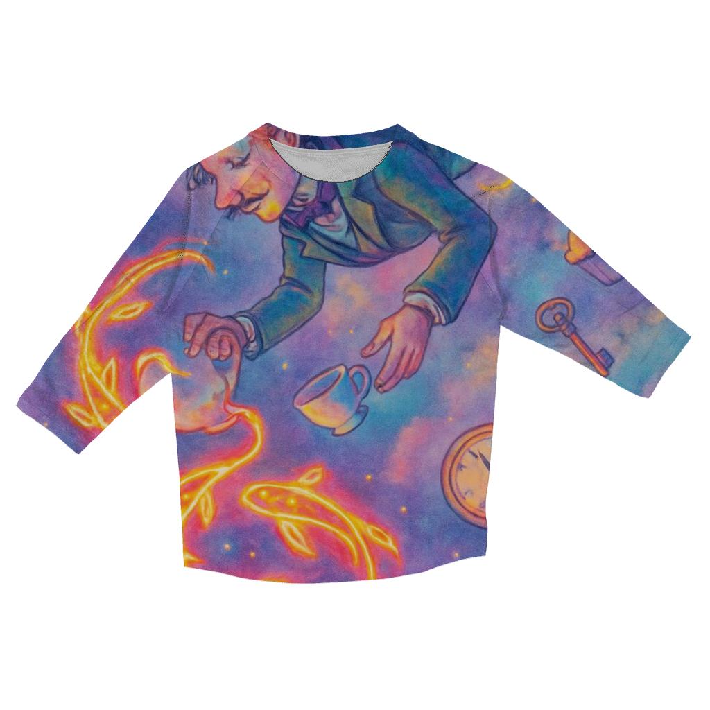 Chaotic Tea Party In Zero Gravity cotton quarter sleeve shirts