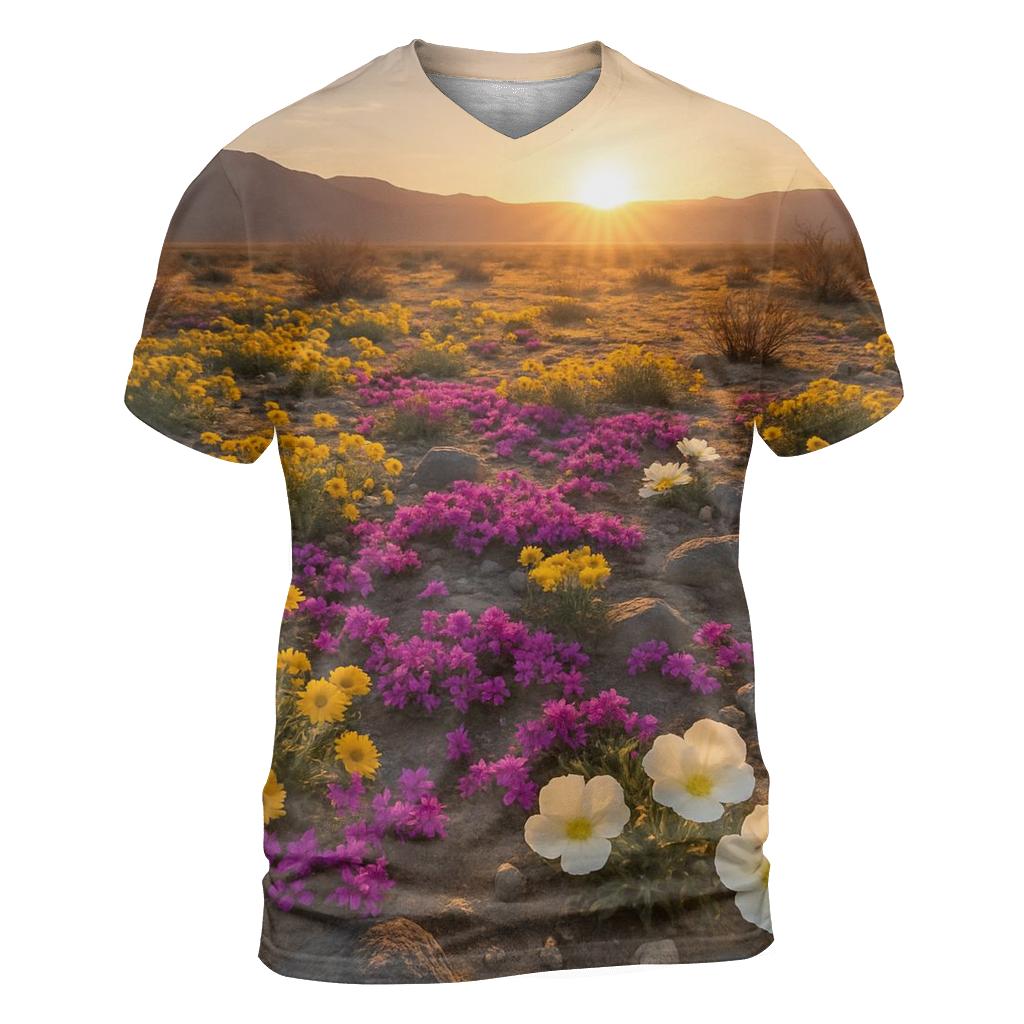Desert Wildflowers After Rare Rain designer pattern shirts