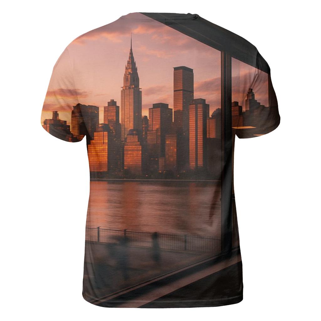 Sunset Reflections In Long Island City Windows vibrant all-over design tees