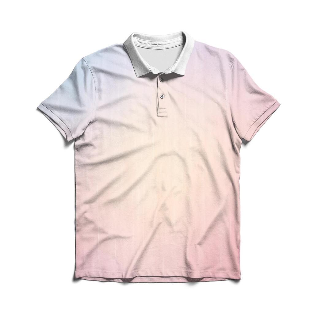 Pastel Rainfall Drift embroidered polo tops