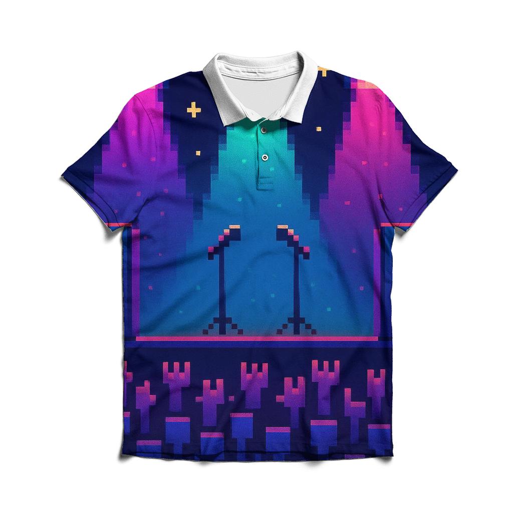 Pixel Stage Riot stylish collar polo tees