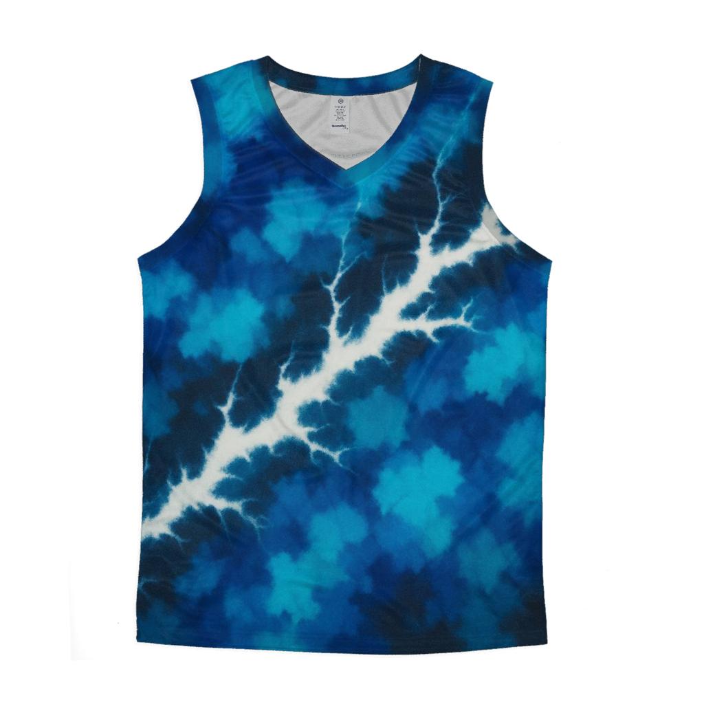 Diagonal Lightning Crumple Storm trendy fitted tank tops
