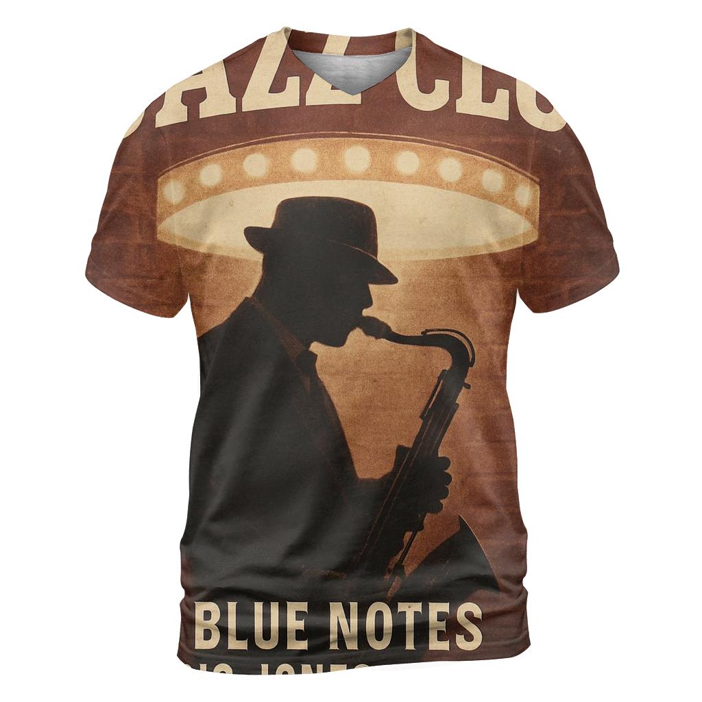 Vintage Jazz Club Night Poster unique graphic print tees