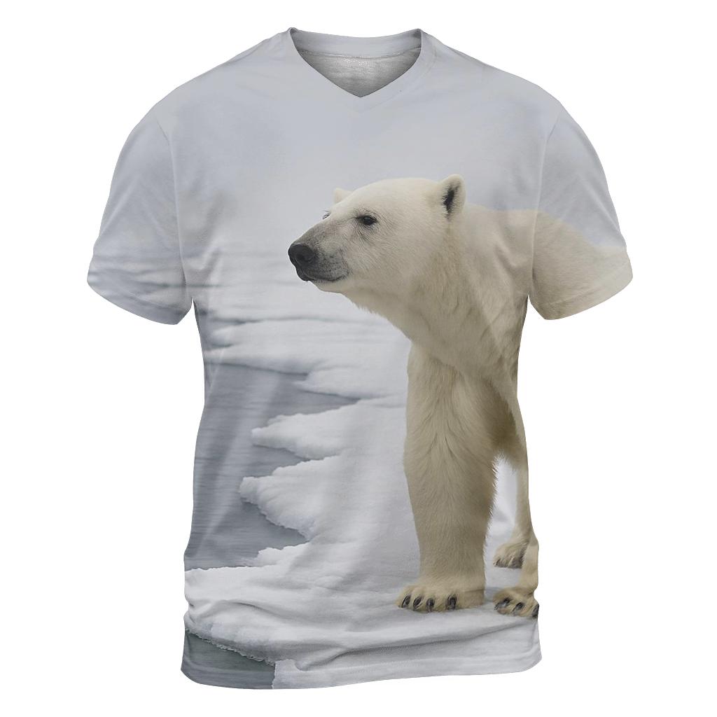 Ice Edge Vigil Polar Bear designer pattern shirts